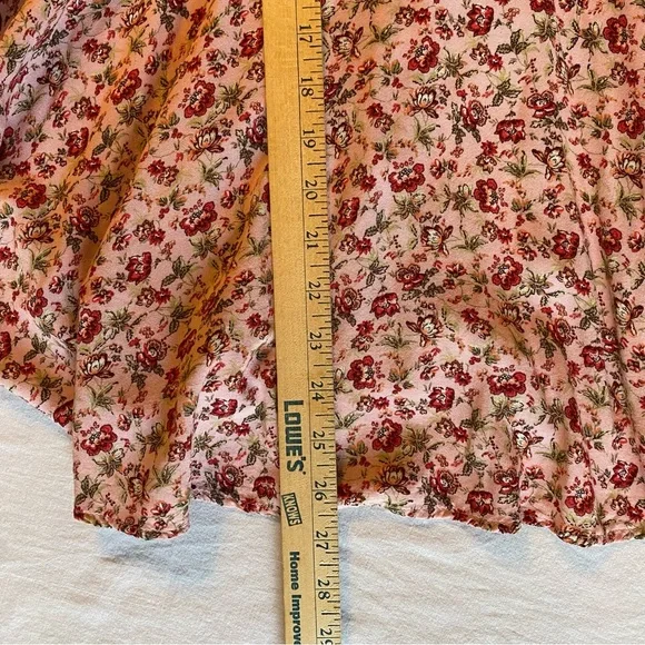Xhilaration Floral Spaghetti Strap Pink Flutter Sundress - Size Medium - Picture 9 of 11